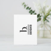 b is voor Beautyteller Hartelijk dank Bedankkaart (Staand voorkant)