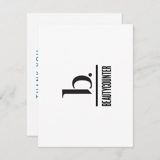 b is voor Beautyteller Hartelijk dank Bedankkaart (Voorkant / Achterkant)