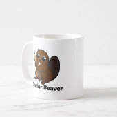 B is voor Beaver Koffiemok (Voorkant links)