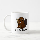 B is voor Beaver Koffiemok (Links)