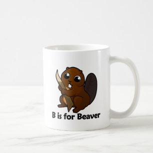 B is voor Beaver Koffiemok