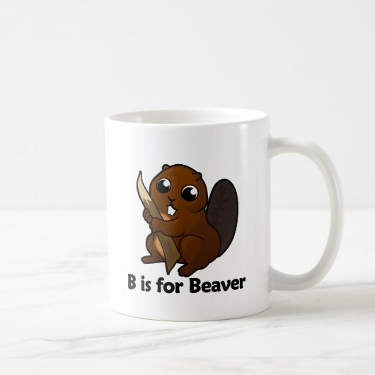 B is voor Beaver Koffiemok (Rechts)