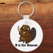 B is voor Beaver Sleutelhanger (Voorkant)