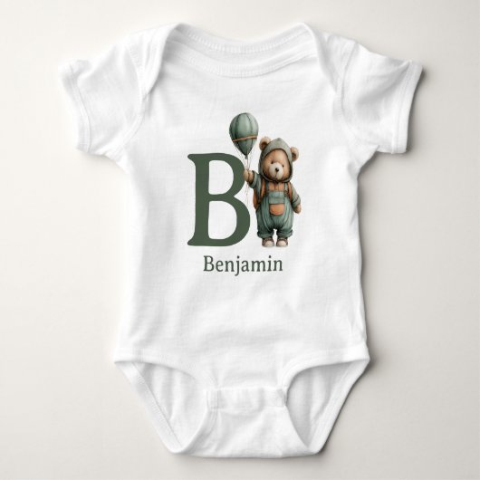 B is voor Beer Personaliseer Romper (Voorkant)