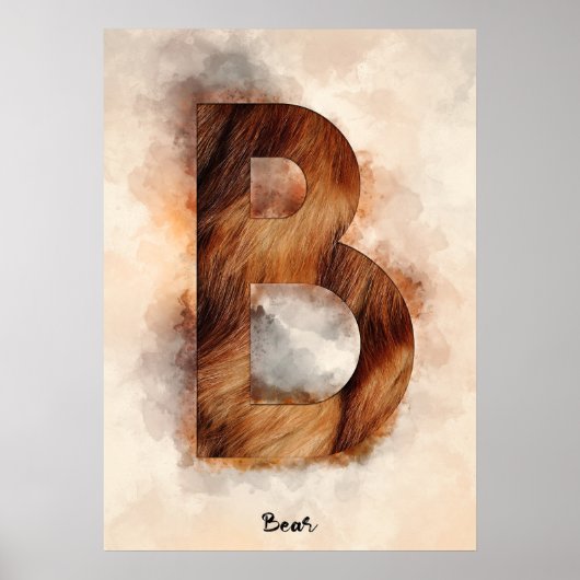 B is voor Beer Poster (Voorkant)