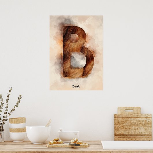 B is voor Beer Poster (Keuken)