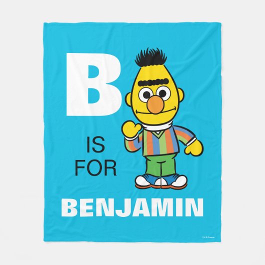 B is voor Bert | Jouw namen toevoegen Fleece Deken (Voorkant)
