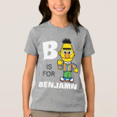 B is voor Bert | Jouw namen toevoegen Tri-Blend Shirt (Voorkant)