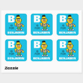 B is voor Bert | Jouw namen toevoegen Vierkante Sticker (Vel)
