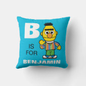 B is voor Bert | Voeg je naam toe Kussen (Achterkant)