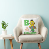 B is voor Bert | Voeg je naam toe Kussen (Stoel)