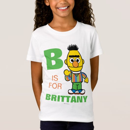 B is voor Bert | Voeg je naam toe T-shirt (Voorkant)
