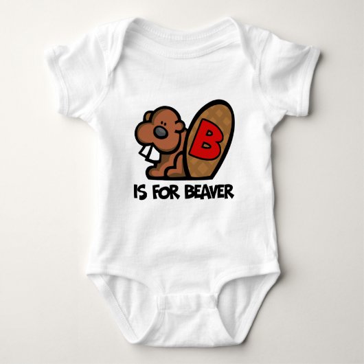 B is voor bever romper (Voorkant)