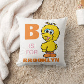 B is voor Big Bird | Jouw namen toevoegen Kussen (Deken)