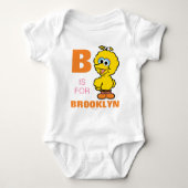 B is voor Big Bird | Jouw namen toevoegen Romper (Voorkant)