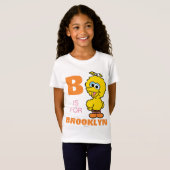 B is voor Big Bird | Jouw namen toevoegen T-shirt (Voorkant volledig)