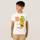 B is voor Big Bird | Jouw namen toevoegen T-shirt (Voorkant volledig)