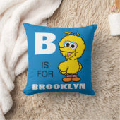 B is voor Big Bird | Voeg je naam toe Kussen (Deken)