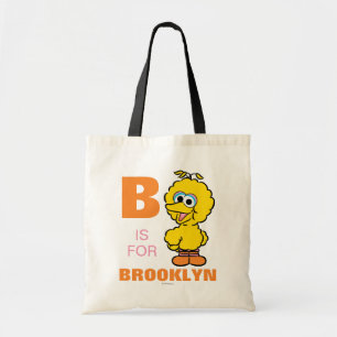 B is voor Big Bird   Voeg je naam toe Tote Bag