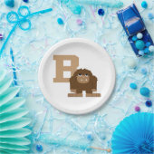 B is voor Bigfoot Papieren Bordje (Feest)