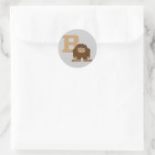 B is voor Bigfoot Ronde Sticker (Tas)
