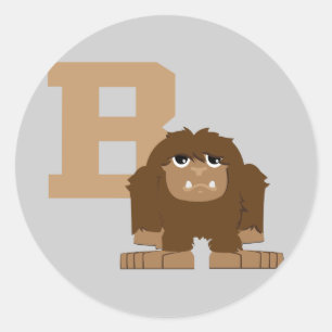 B is voor Bigfoot Ronde Sticker
