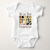B is voor Biscuits UK British Cookies Digestives Romper (Voorkant)