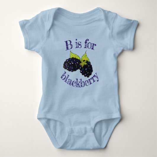 B is voor Blackberry Blackberries Berries Fruit Romper (Voorkant)