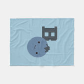 B is voor blauwbes fleece deken (Voorkant (Horizontaal))