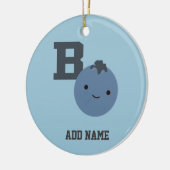 B is voor blauwbes keramisch ornament (Links)