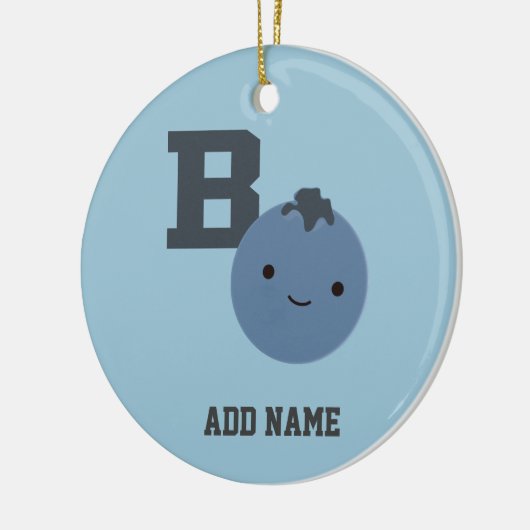 B is voor blauwbes keramisch ornament (Links)