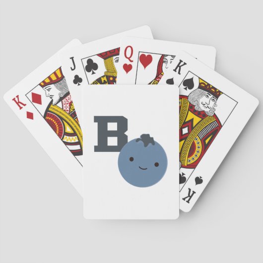 B is voor blauwbes pokerkaarten (Achterkant)