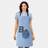 B is voor blauwbes schort (Gedragen)