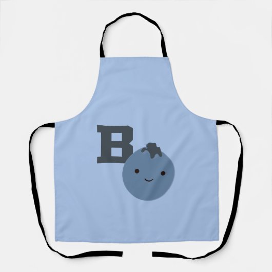 B is voor blauwbes schort (Voorkant)