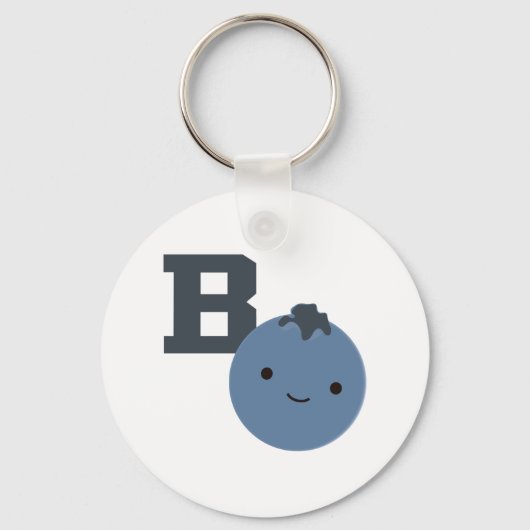 B is voor blauwbes sleutelhanger (Voorkant)