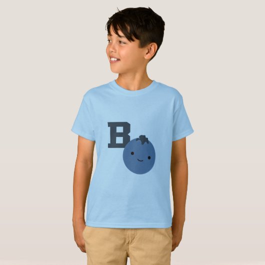 B is voor blauwbes t-shirt (Voorkant volledig)