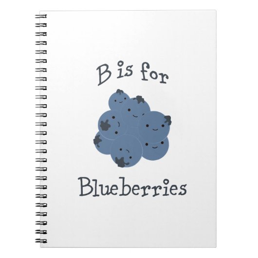 B is voor Blauwe bessen Notitieboek (Voorkant)