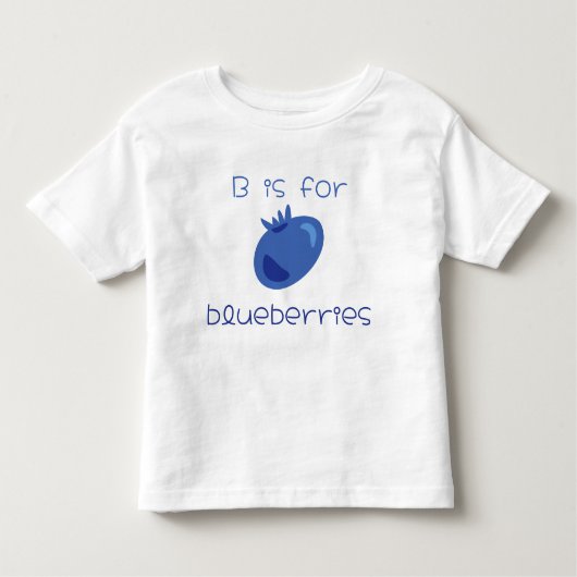 "B is voor bosbessen" Ter illustratie van leuke vr Kinder Shirts (Voorkant)