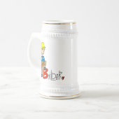 B is voor Bouwer Bierpul (Voorkant links)