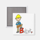 B is voor Bouwer Magneet (Voorkant / Achterkant)
