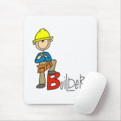 B is voor Bouwer Muismat (Met muis)