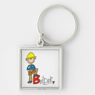 B is voor Bouwer Sleutelhanger
