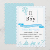 B is voor Boy | Babyschoenen Kaart (Voorkant / Achterkant)