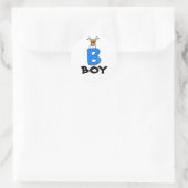 "B" is voor BOY Ronde Sticker (Tas)