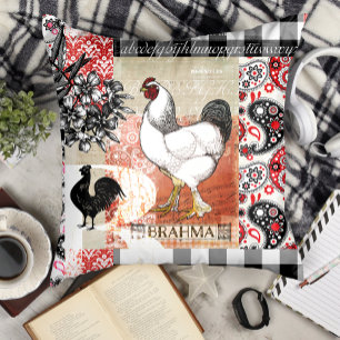 B is voor Brahma Backyard Chicken Kussen