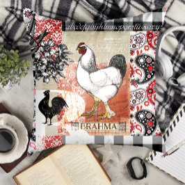 B is voor Brahma Backyard Chicken Kussen