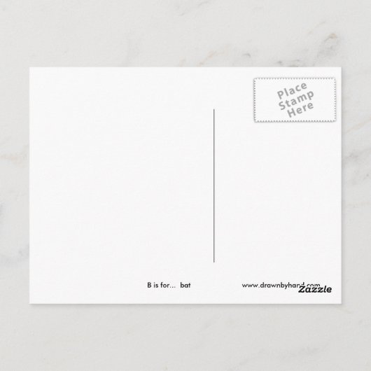 B is voor… briefkaart (Achterkant)