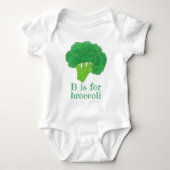 B is voor Broccoli Green Gardening Vegetable Romper (Voorkant)
