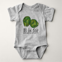 B is voor BRUSSEL SPROUTS Green Veggie Alphabet B