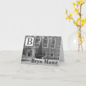 B is voor Bryn Mawr (zwart-wit) Kaart (Gele Bloem)